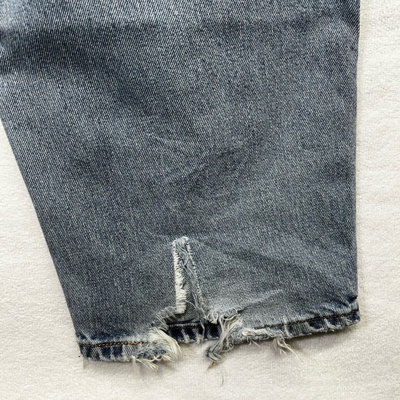 Levi’s 560 Comfort Fit Trashed Distressed Jeans Mens 36/34 Blue Denim Y2K 1609 - Picture 12 of 14